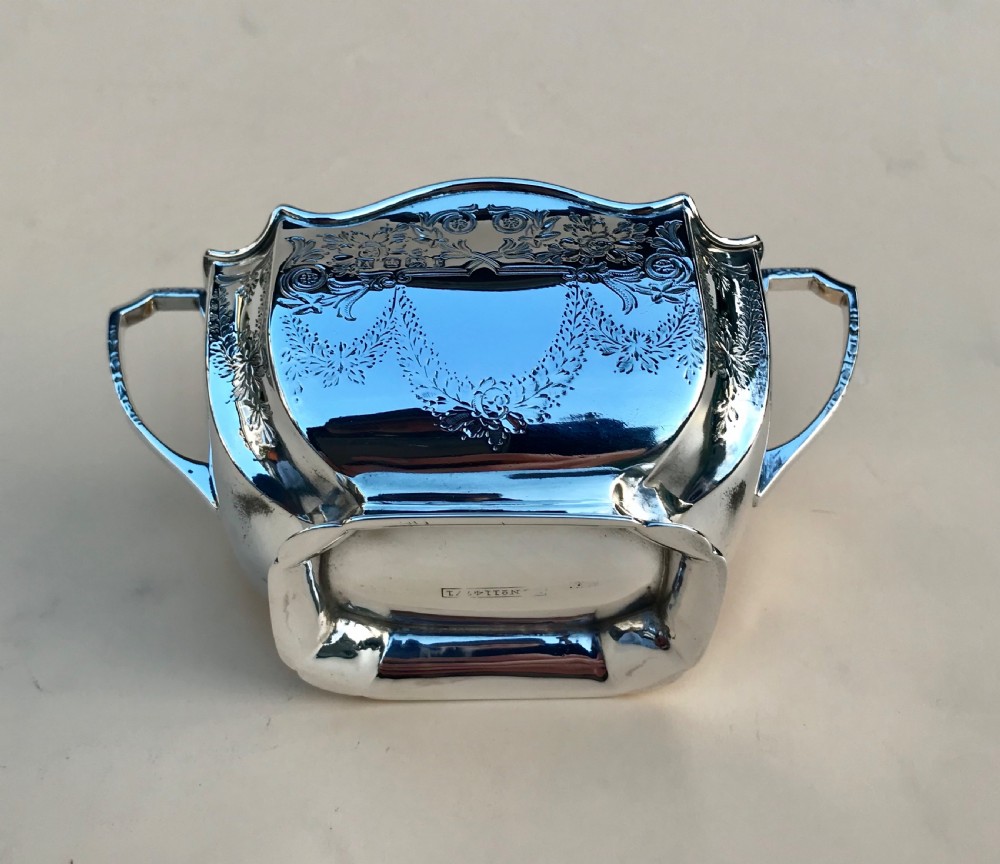 Victorian Silver Batchelor’s Sugar Bowl By Atkin Brothers of Sheffield 1895 View II