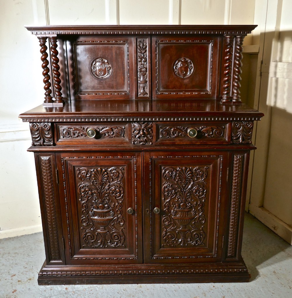 Green Man Gothic Carved Dresser by Edwards and Roberts