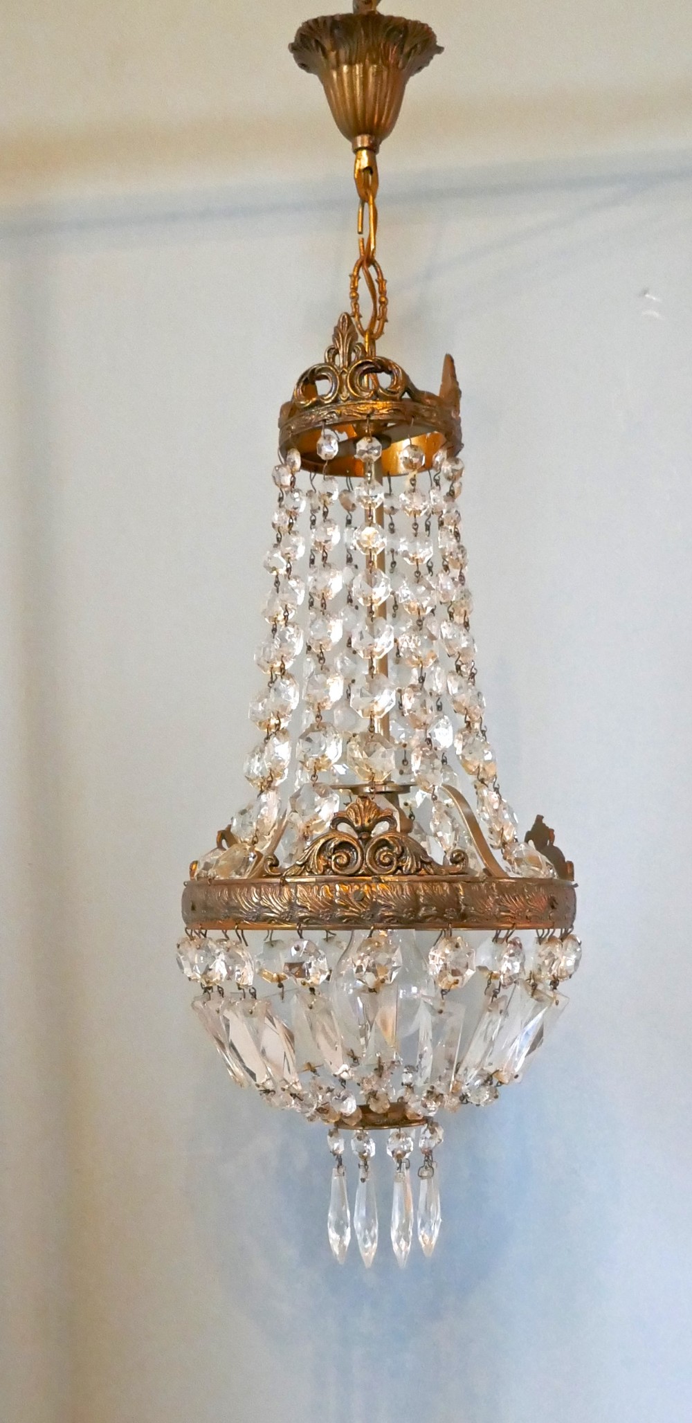 French Empire Style Basket Chandelier