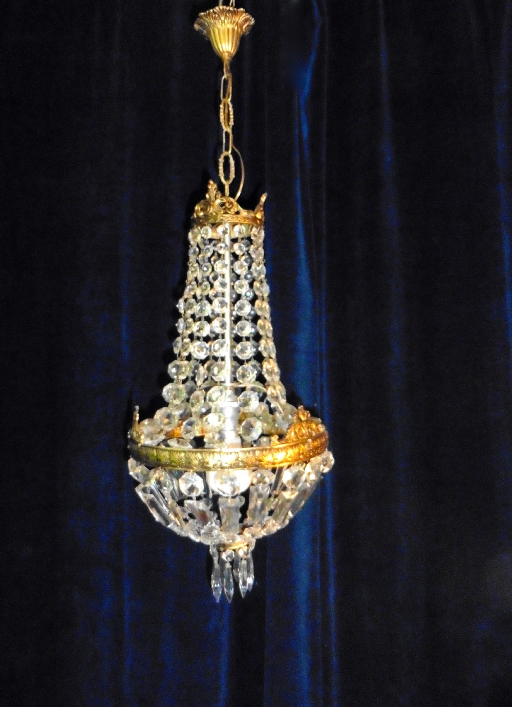 Large French Empire Style Basket Chandelier