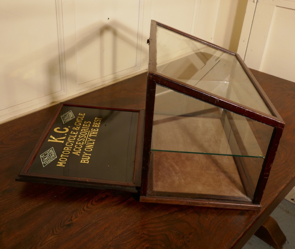 A Very Rare Kansas City, Motorcycle and Cycle Accessories Display Cabinet View VI