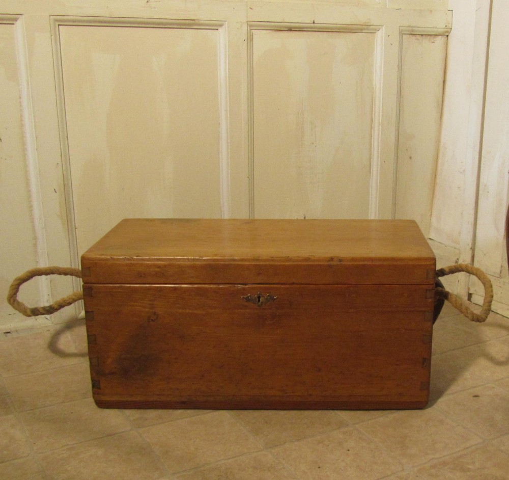 Victorian Pine Carpenters Box or Sea Chest 
