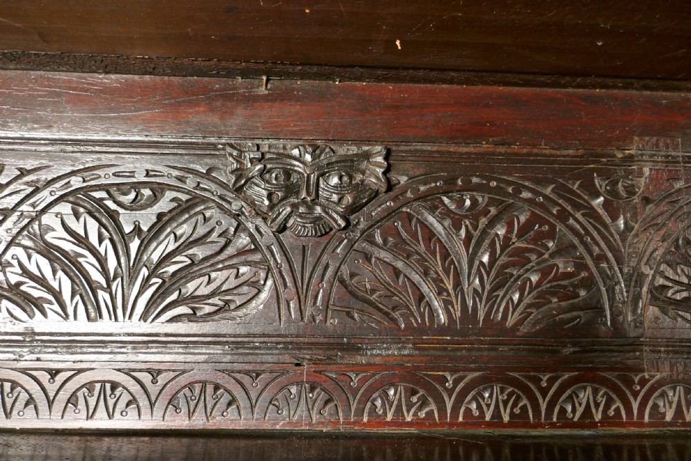 17th Century Antique Housekeepers Oak Food Cupboard, Bread Hutch View X