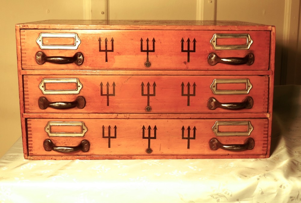 Clark and Co. Ltd. Haberdashery Advertising Cabinet of Drawers