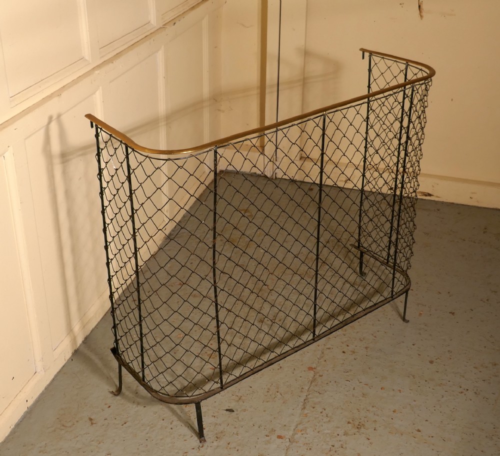 A Victorian Nursery Fire Guard, Brass Fender