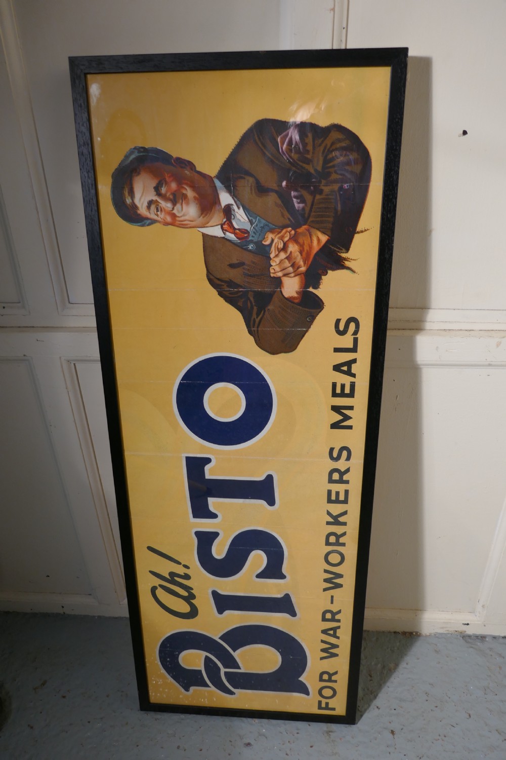 Framed Bisto Advertising Sign, Ah Bisto for War-Workers Meals Advertising Sign View V