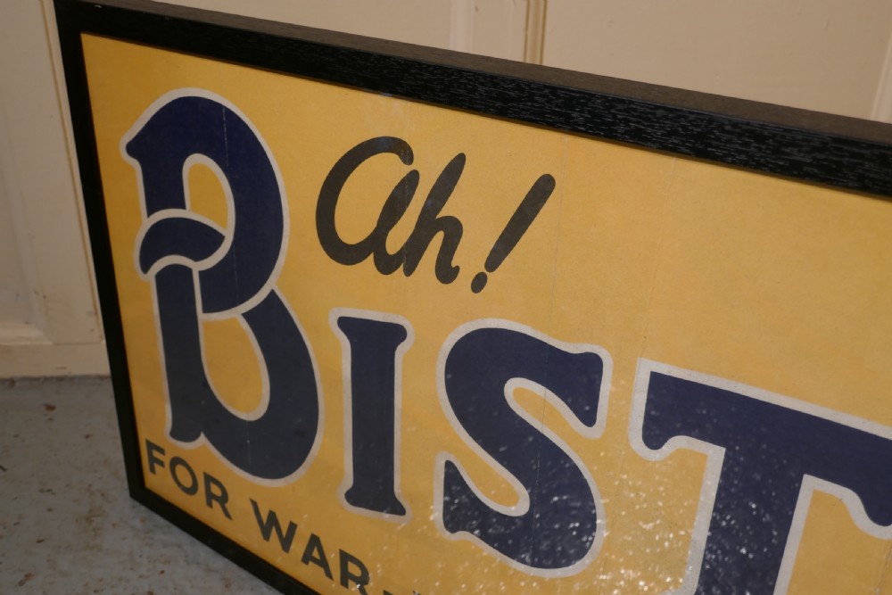 Framed Bisto Advertising Sign, Ah Bisto for War-Workers Meals Advertising Sign View VI
