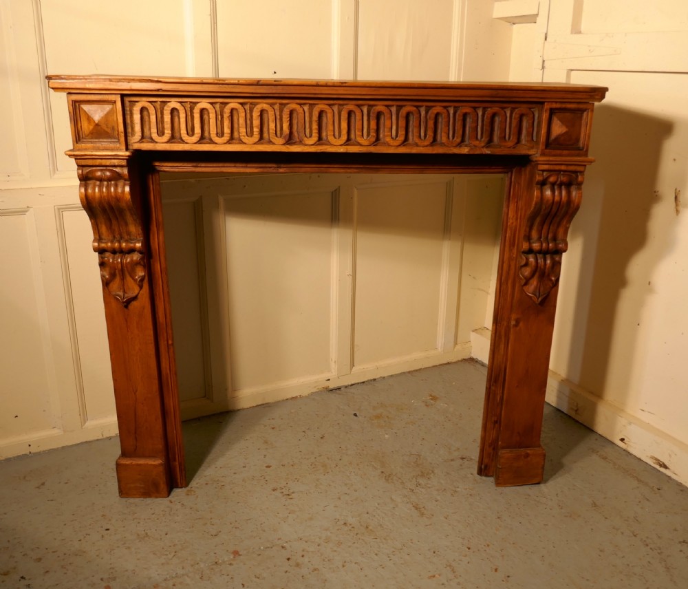 French Stripped Pine Fireplace View V
