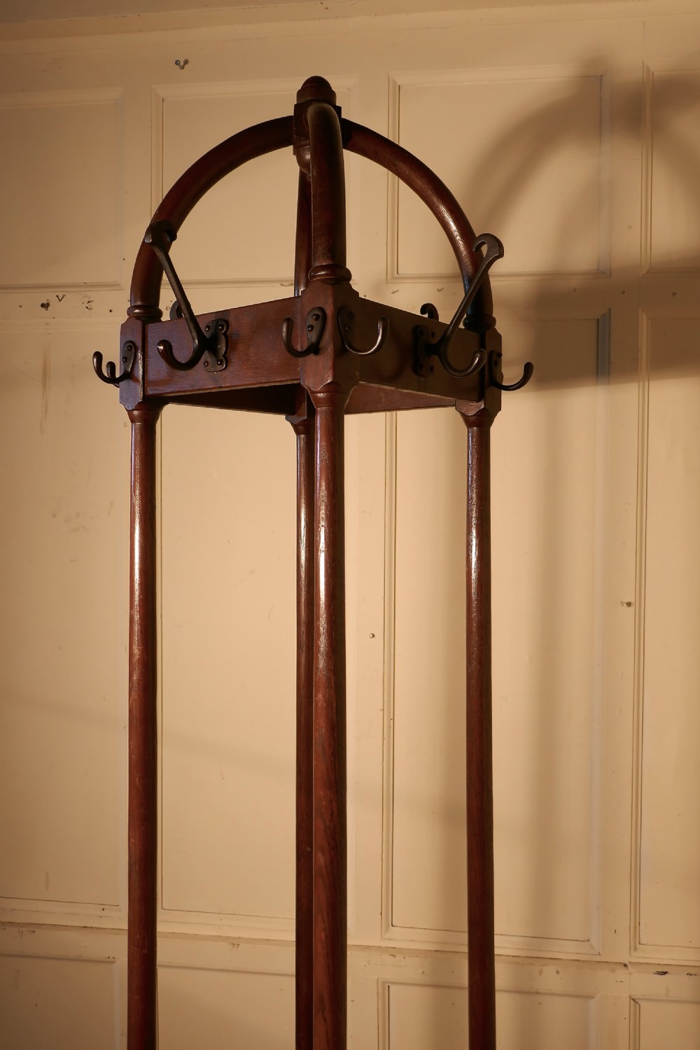 Art Deco Hat Coast and Umbrella Hall Stand made in Bentwood Oak View III