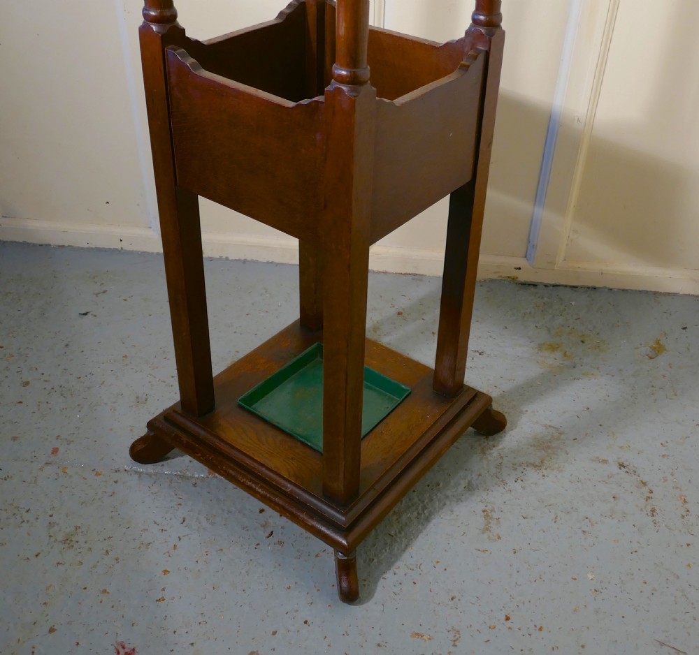 Art Deco Hat Coast and Umbrella Hall Stand made in Bentwood Oak View IV