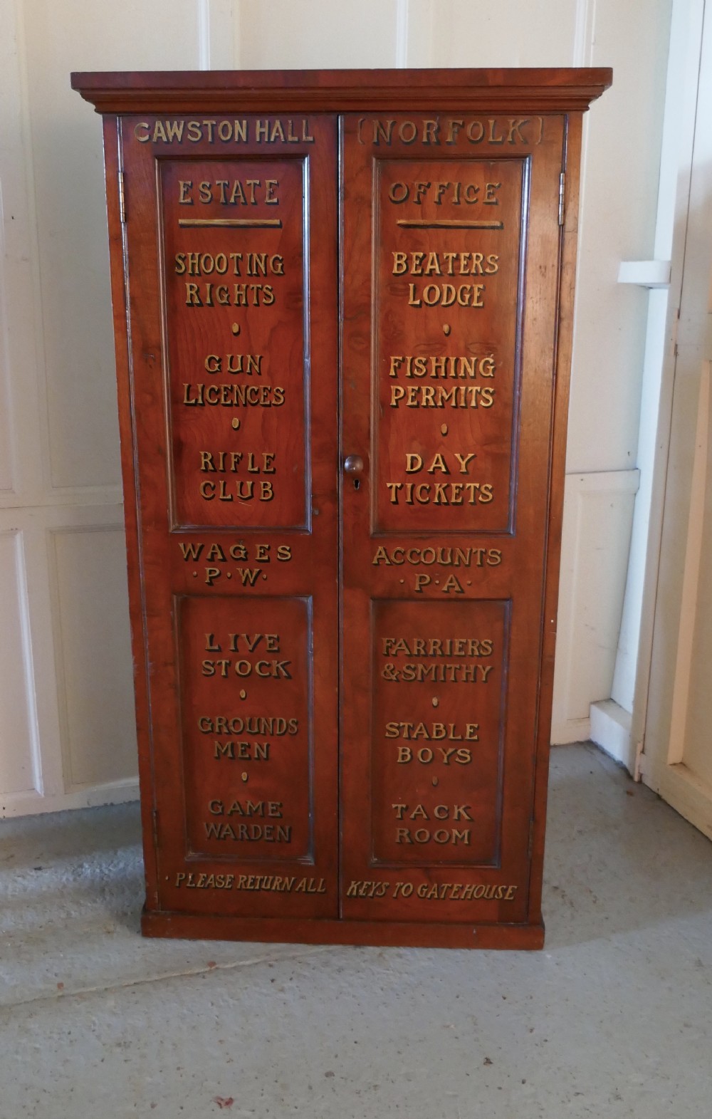 Victorian Burr Elm Estate Cupboard 