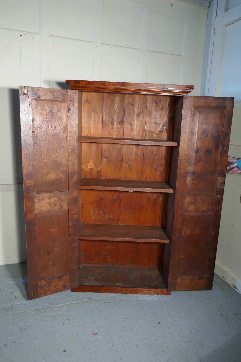 Victorian Burr Elm Estate Cupboard  View II