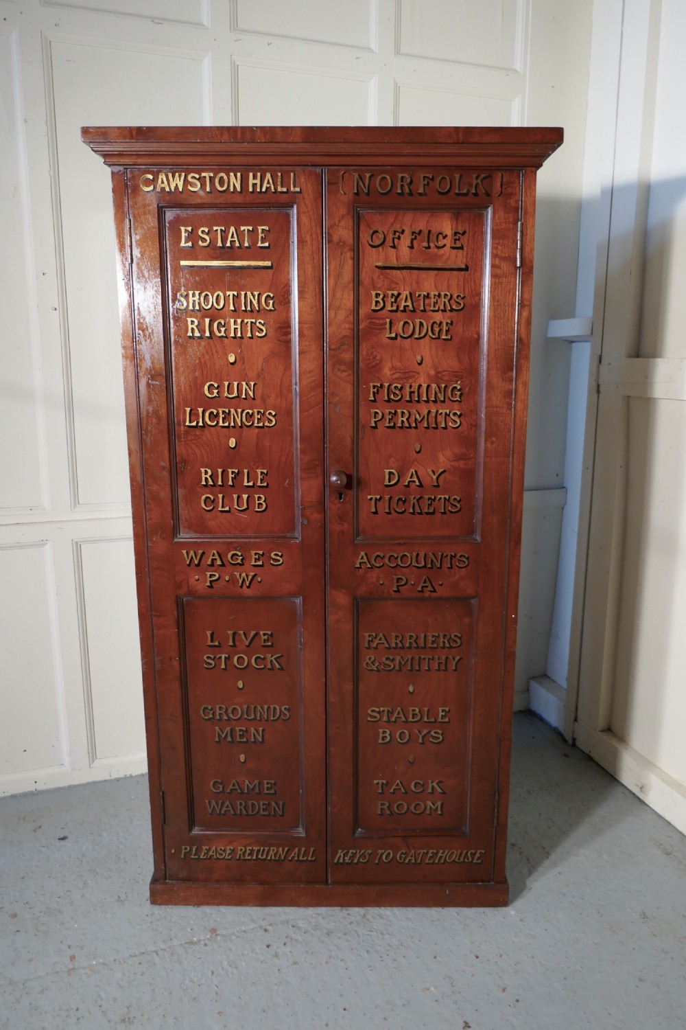 Victorian Burr Elm Estate Cupboard  View VI