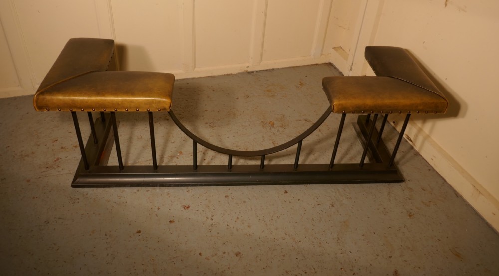 A Superb Very Large Iron and Leather Club Fender View VI