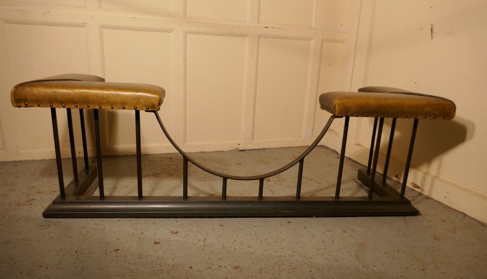 A Superb Very Large Iron and Leather Club Fender View VII