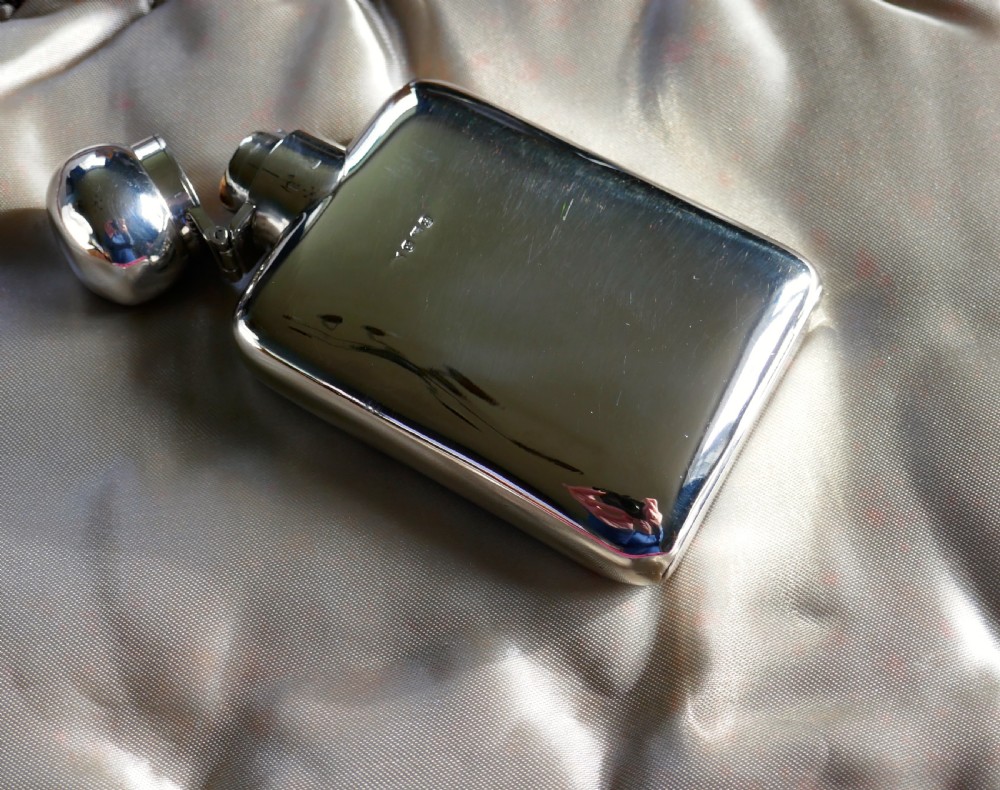 Slim Silver Hall Marked Hip Flask, William Neale Date 1911 View V