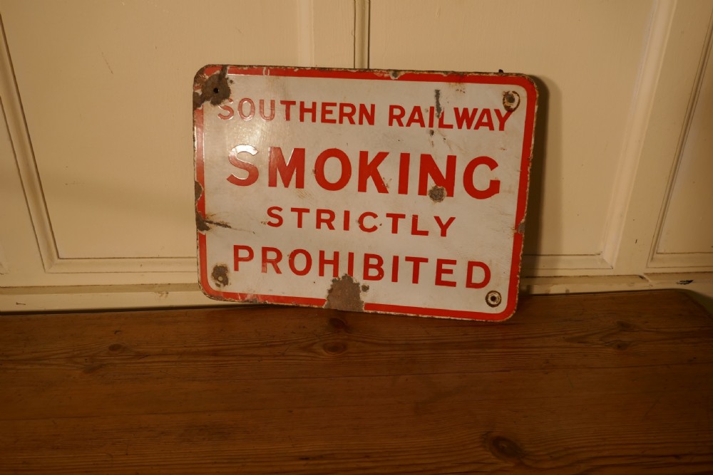 Southern Railway No Smoking Enamel Sign