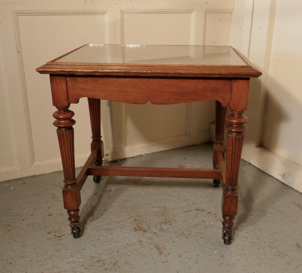 Arts and Crafts Golden Oak Low Occasional Table View IV