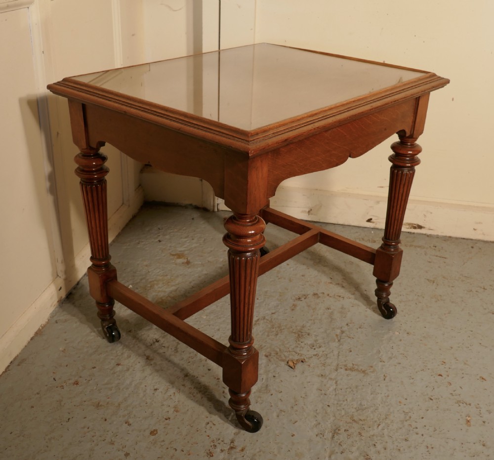 Arts and Crafts Golden Oak Low Occasional Table View V