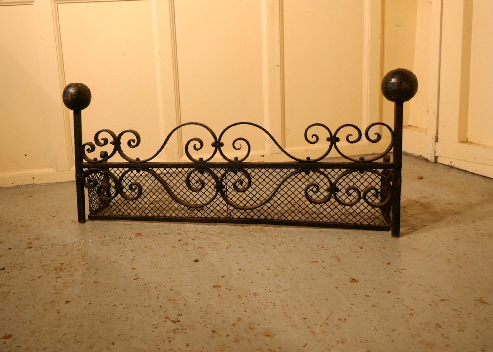Unusual Victorian  Cast and Wrought Iron Fender