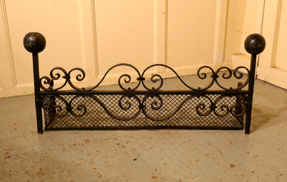 Unusual Victorian  Cast and Wrought Iron Fender View V