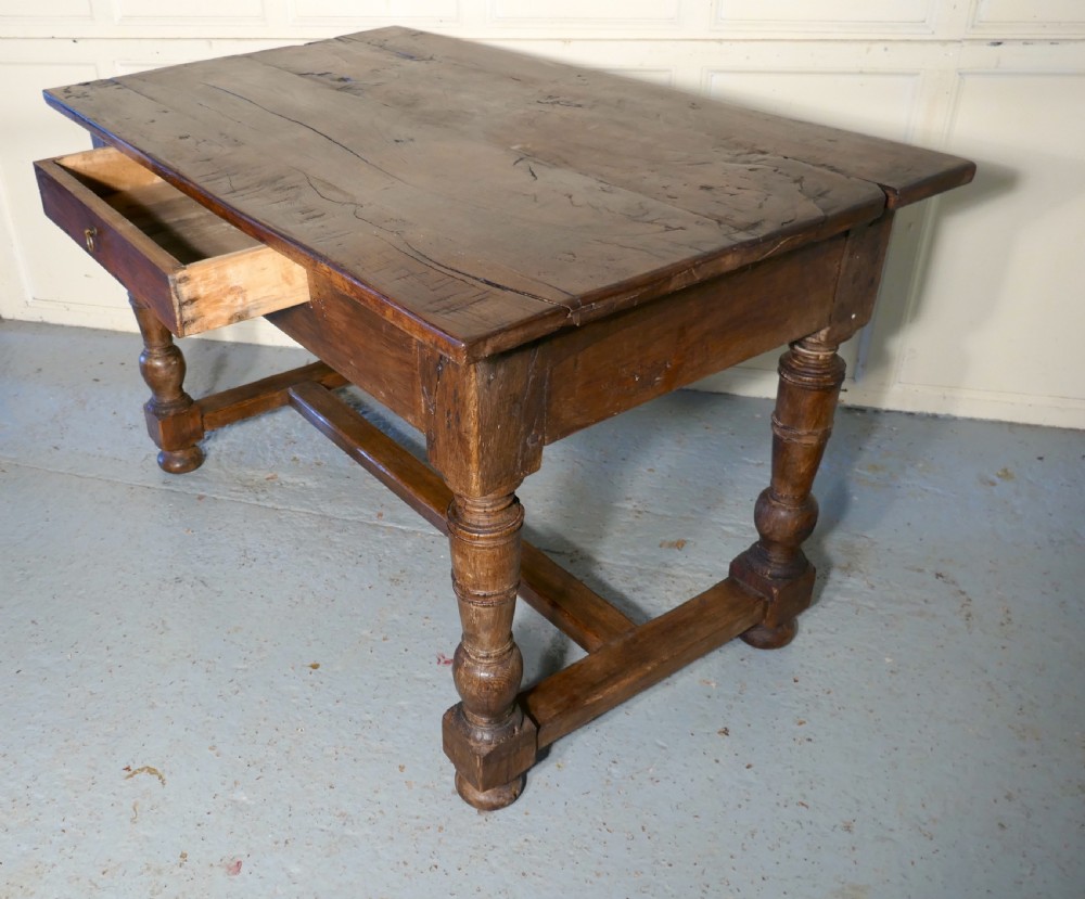 18th Century Rustic French Oak Table View VII