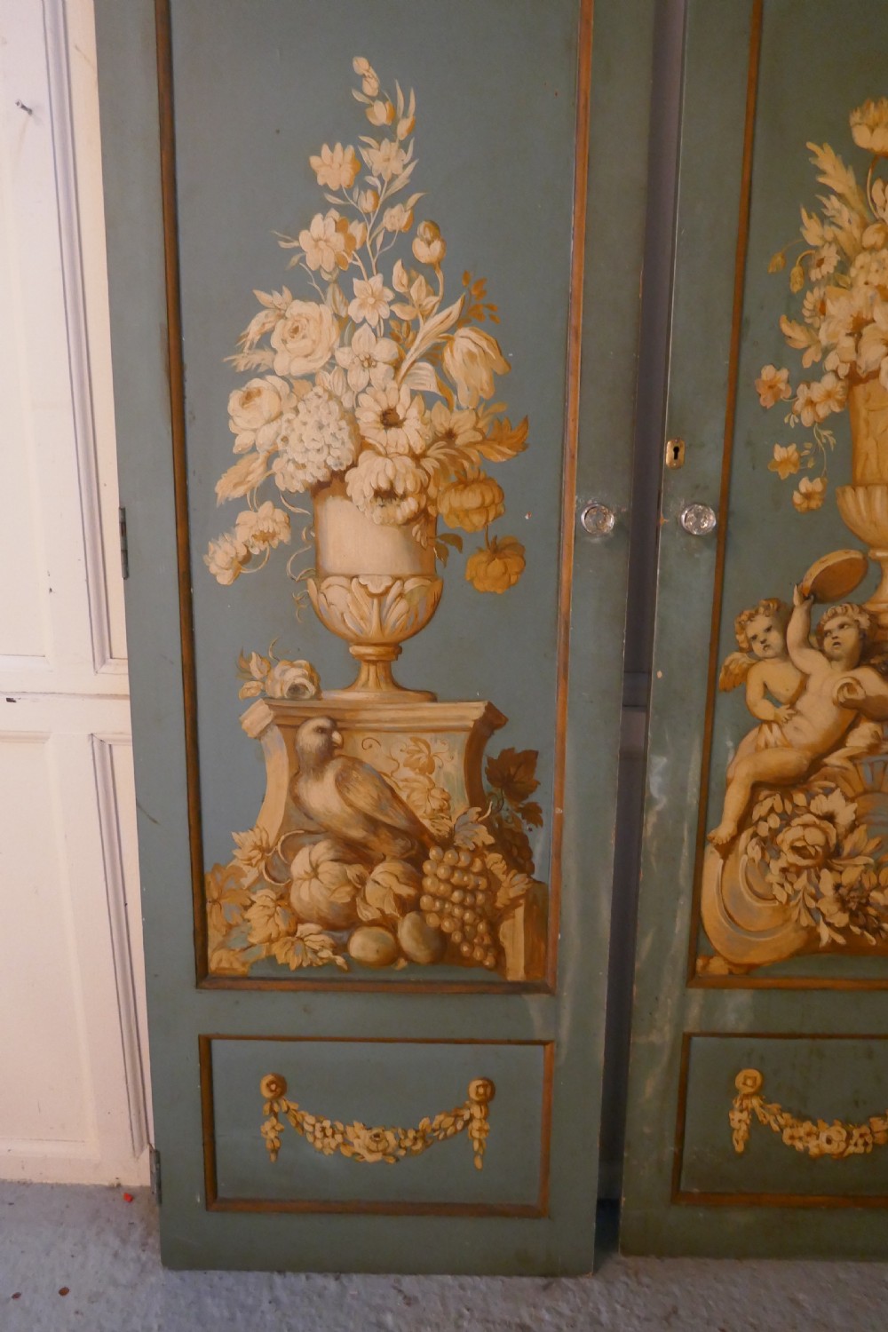 Decorative French Painted Doors View II