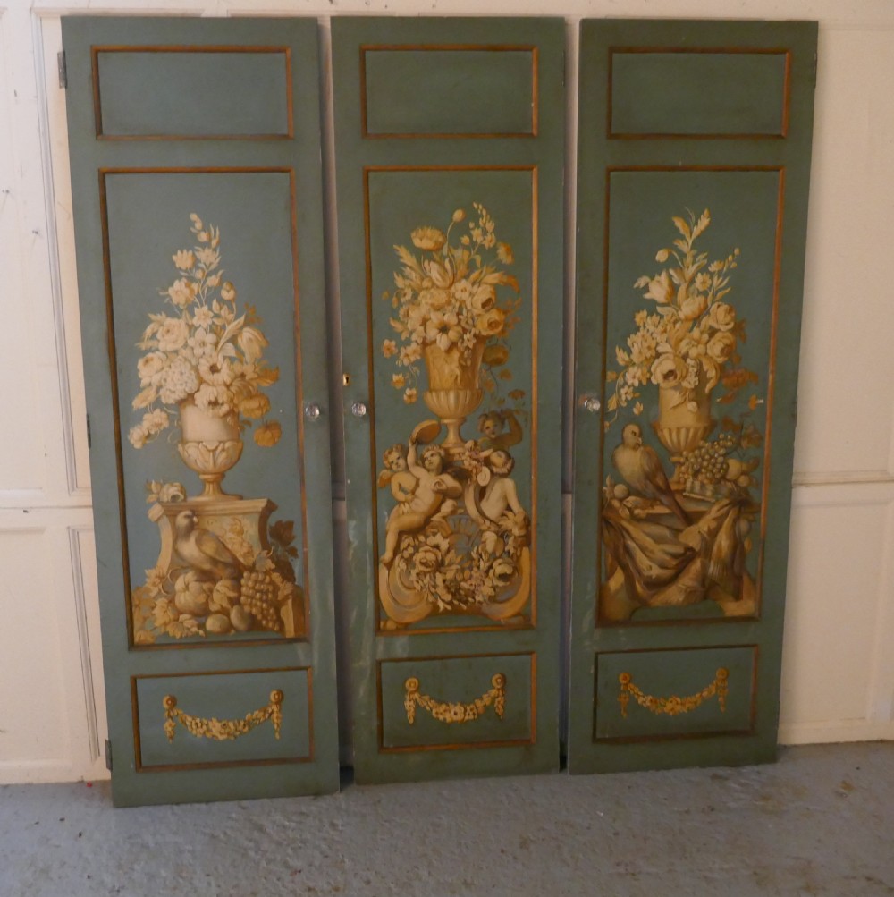 Decorative French Painted Doors View X