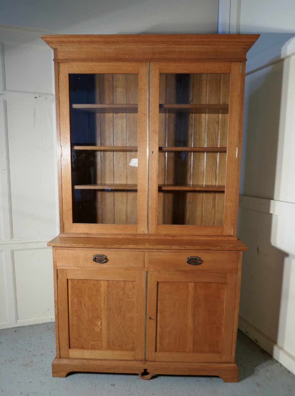 Arts and Crafts Golden Oak Bookcase by Heals 