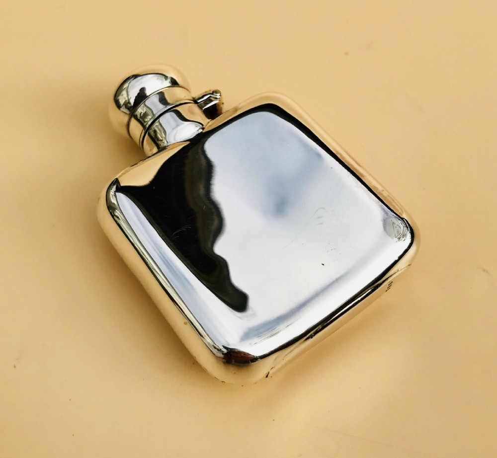Lovely Silver Hall Marked Flask, Marples & Beasley Date 1909 View II
