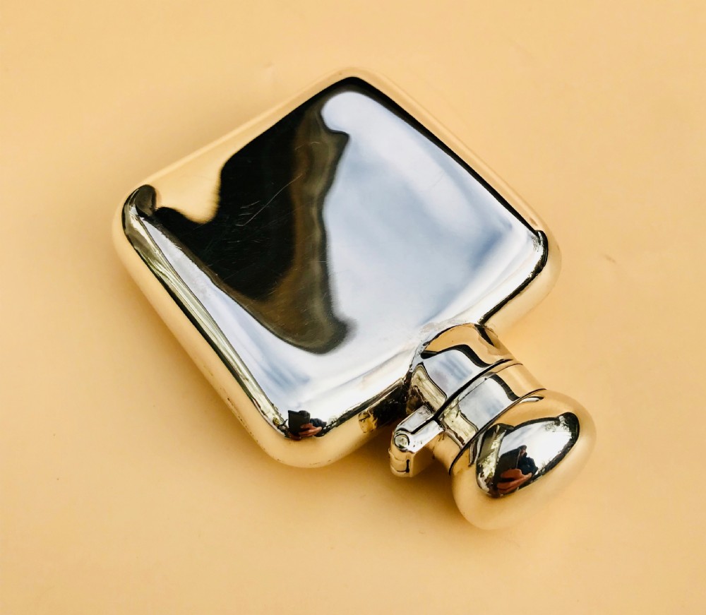 Lovely Silver Hall Marked Flask, Marples & Beasley Date 1909 View III
