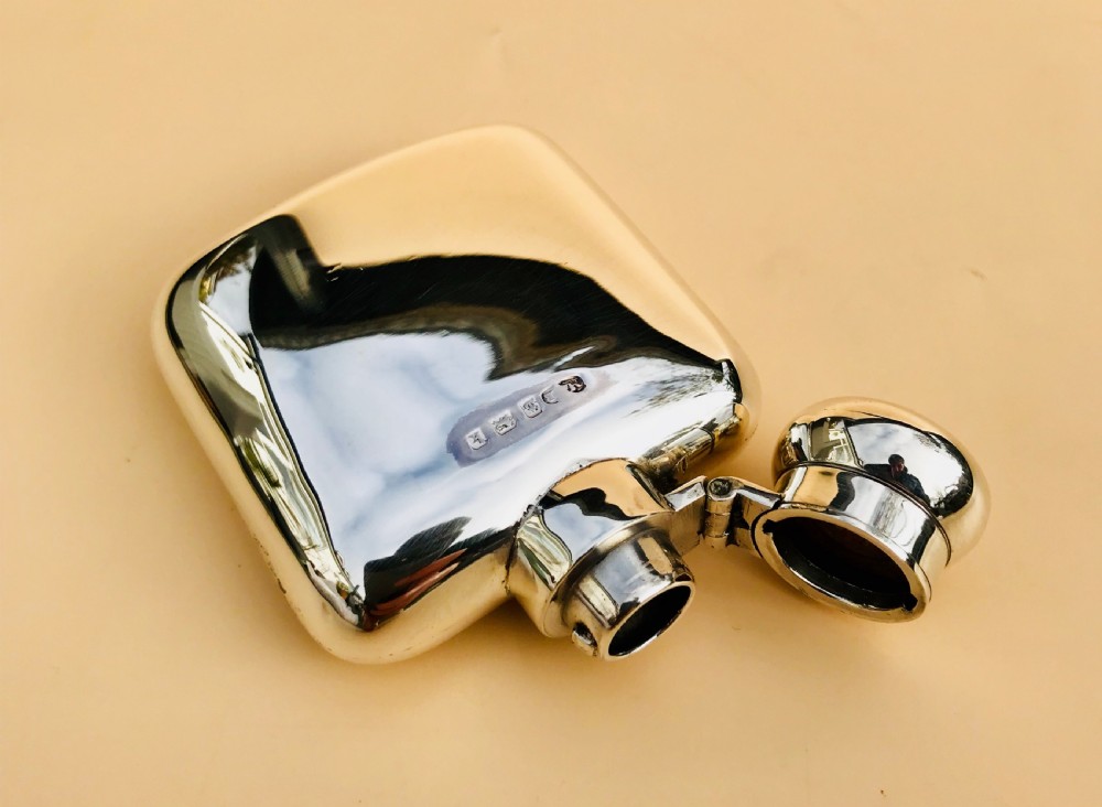 Lovely Silver Hall Marked Flask, Marples & Beasley Date 1909 View IV