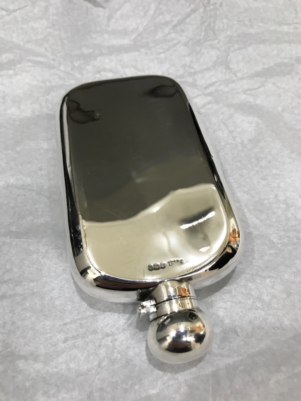 Silver Hall Marked Hip or Pocket Flask, James Dixon & Sons 1896 View III
