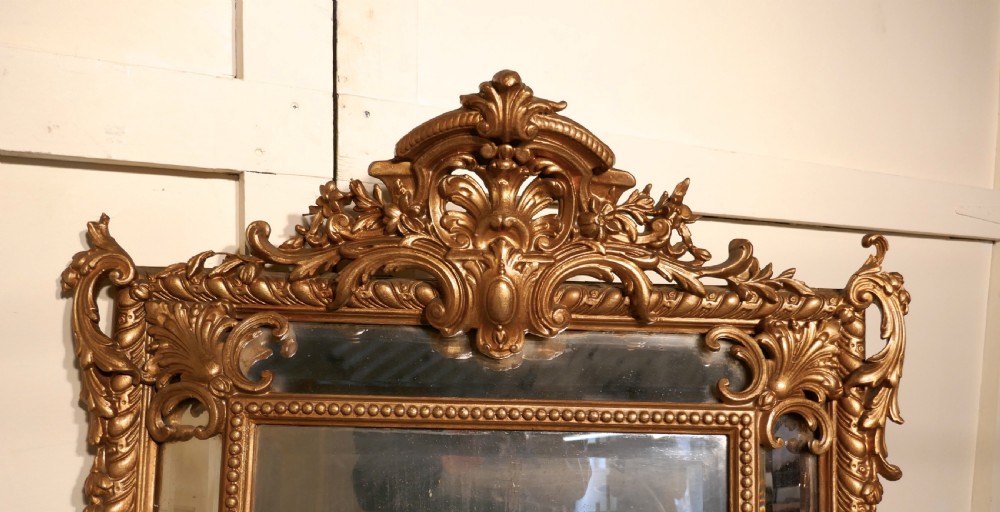 Napoleon III French Gilt Cushion Mirror View VIII