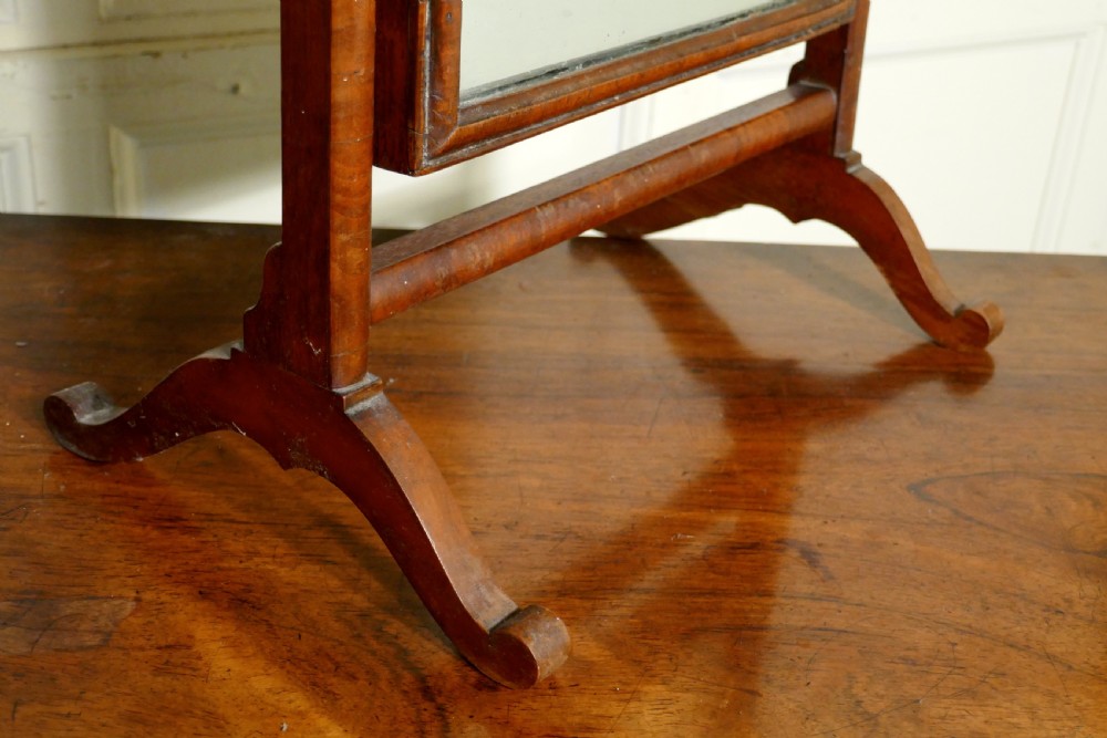Charming Adam Style Walnut Swing Toilet or Dressing Table Mirror View III