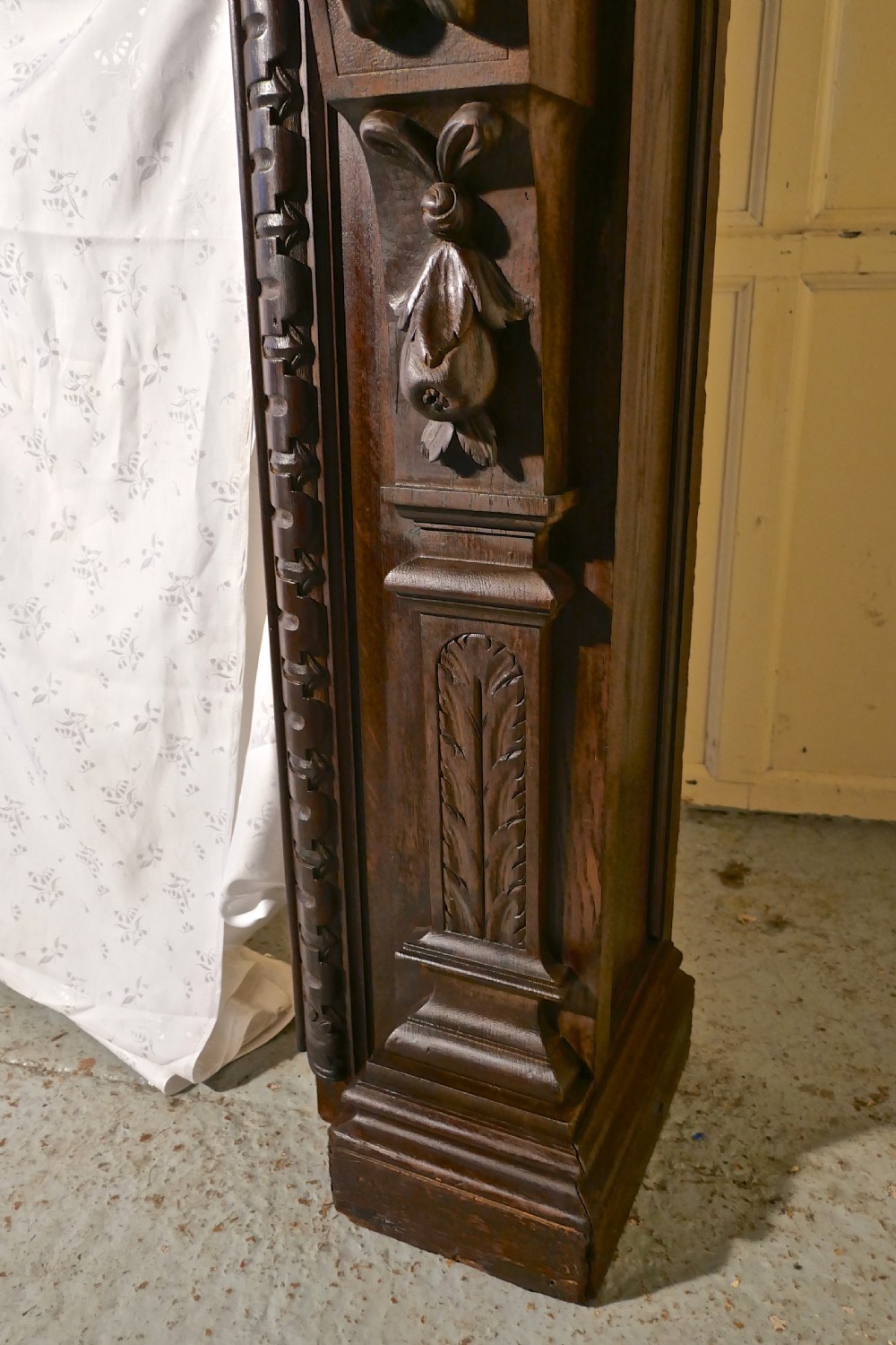 19th Century Gothic Lions Mask Carved Oak Fire Place View IX