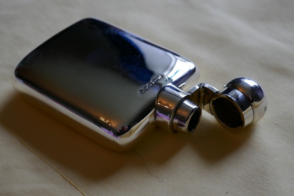 Lovely Silver Hall Marked Flask, James Dixon & sons Date 1922 View II