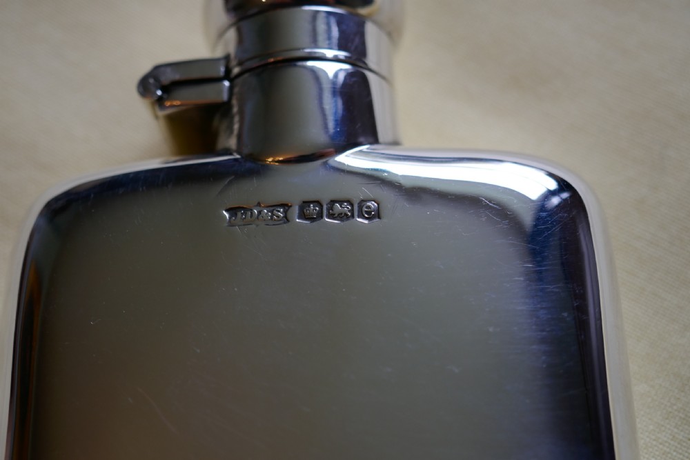 Lovely Silver Hall Marked Flask, James Dixon & sons Date 1922 View III
