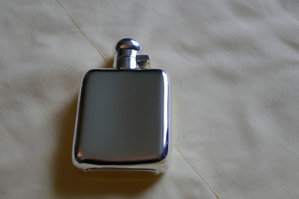 Lovely Silver Hall Marked Flask, James Dixon & sons Date 1922 View V
