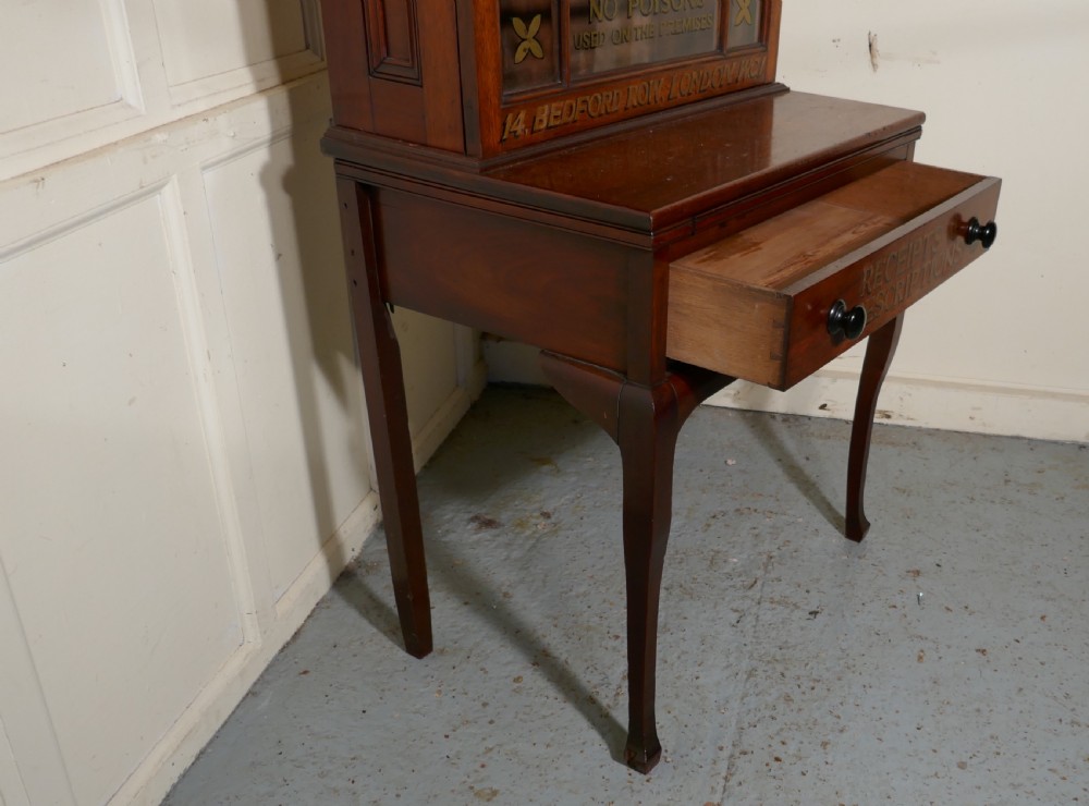 Victorian Mahogany Sign Painted Chemist’s Cupboard  View V
