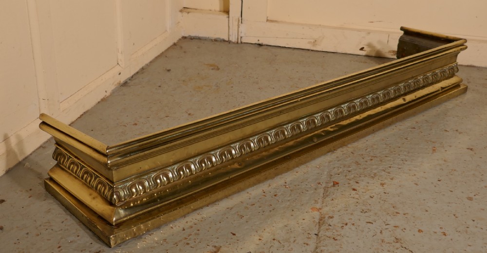 Large Heavy Victorian Brass Fender View IV