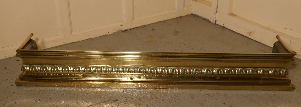 Large Heavy Victorian Brass Fender View V