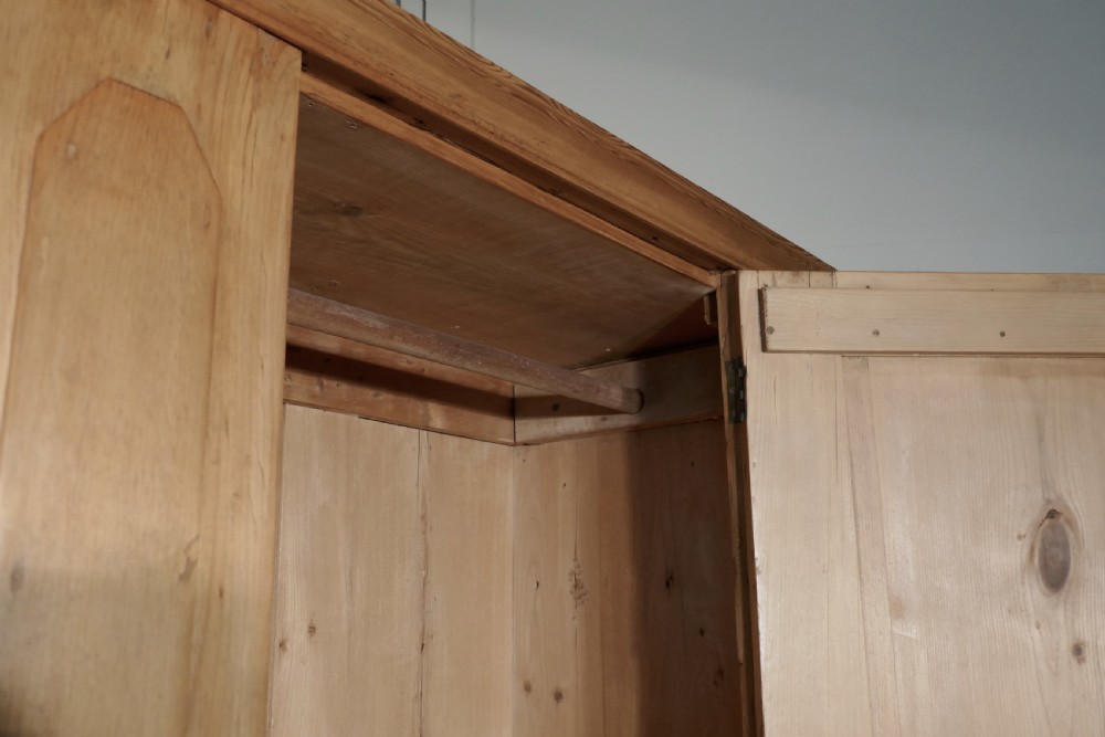 A Victorian Stripped Pine Wardrobe View V