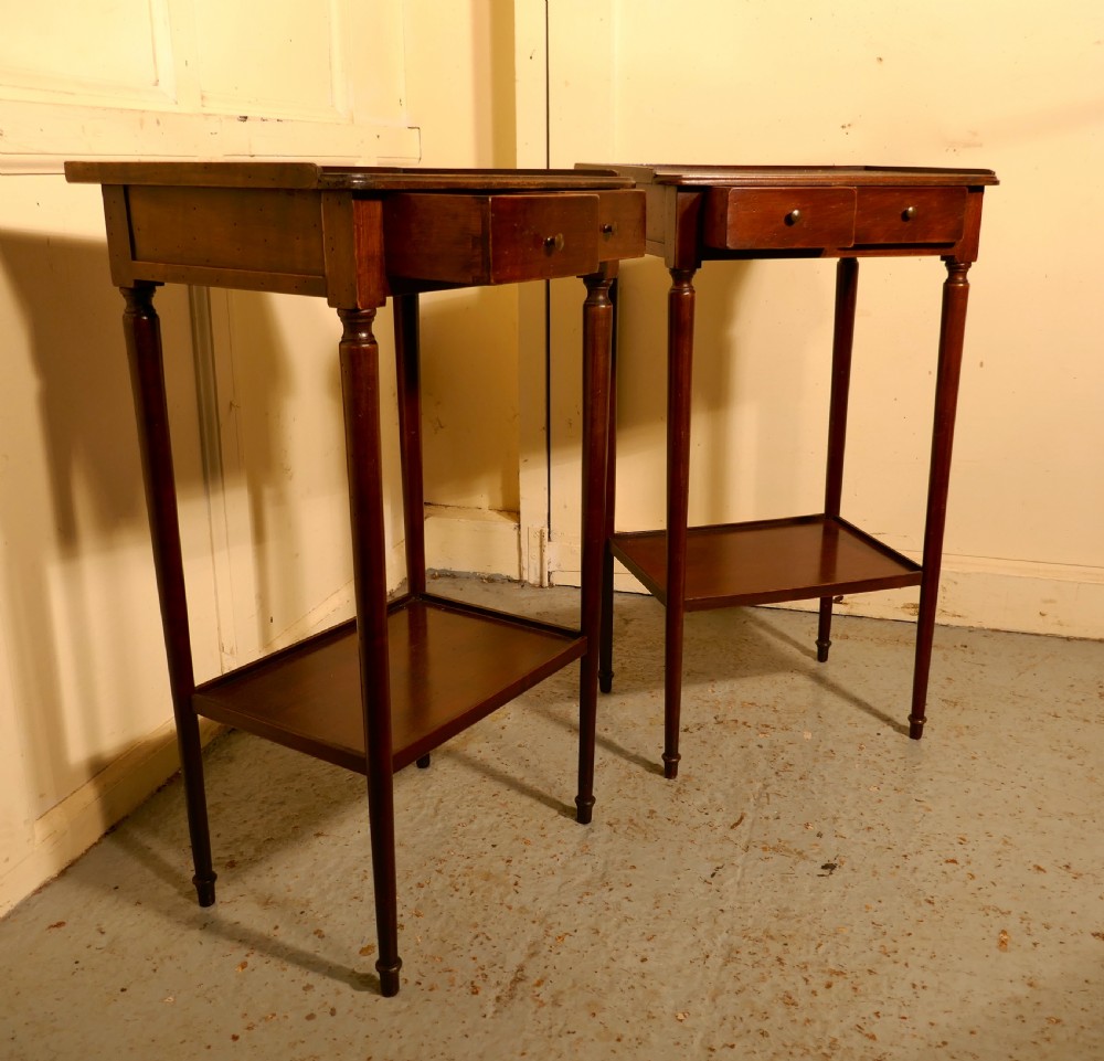  Pair of Walnut Bedside Cupboards  