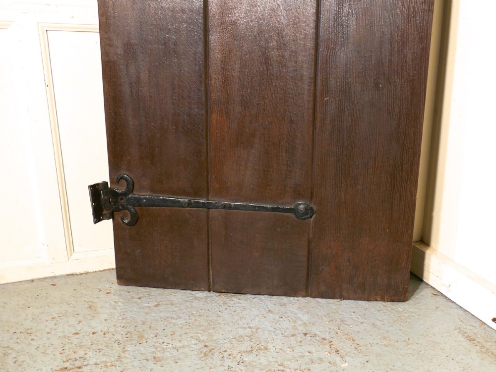 Arts and Crafts Oak Plank Door with Iron Fittings View IX