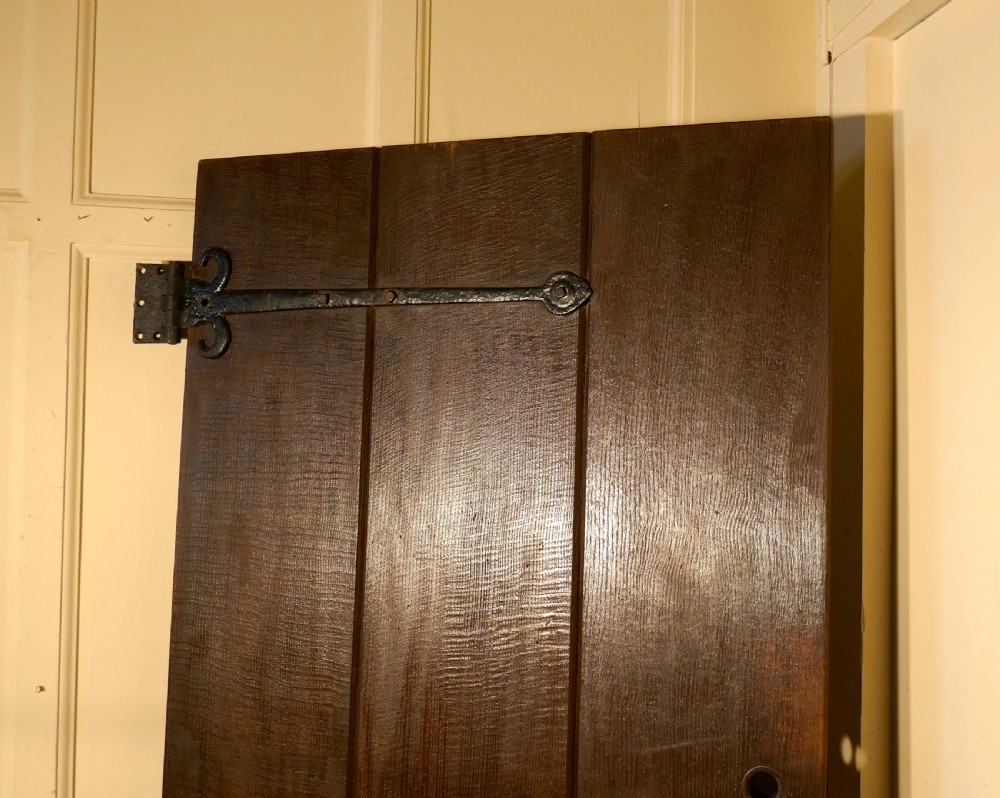Arts and Crafts Oak Plank Door with Iron Fittings View XI