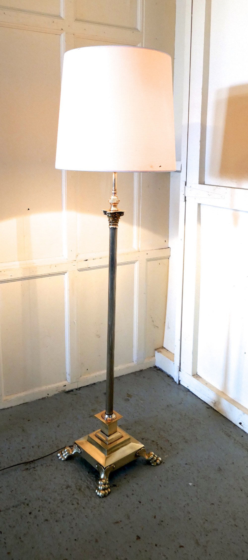 Telescopic Floor Lamp Brass Standard Lamp   