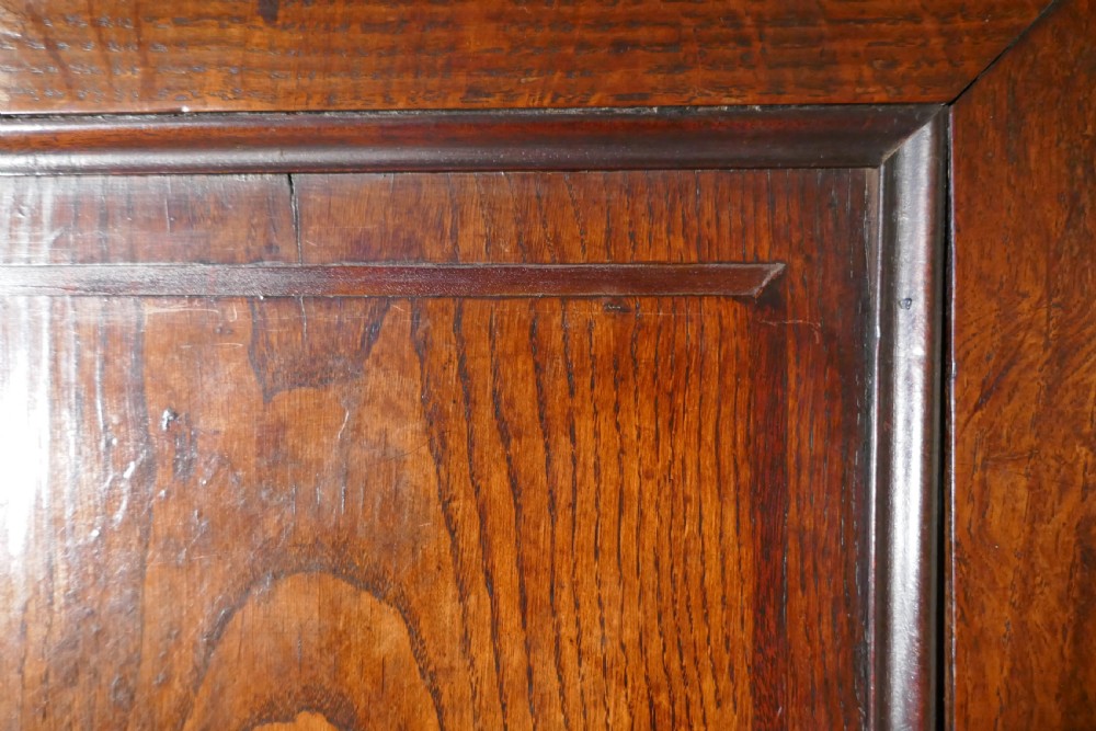 Georgian Inlaid Oak Housekeepers or Cloakroom Hanging Cupboard View VII