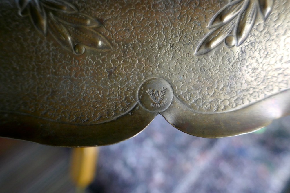 French Art Nouveau Brass Adjustable Desk Lamp  View VII
