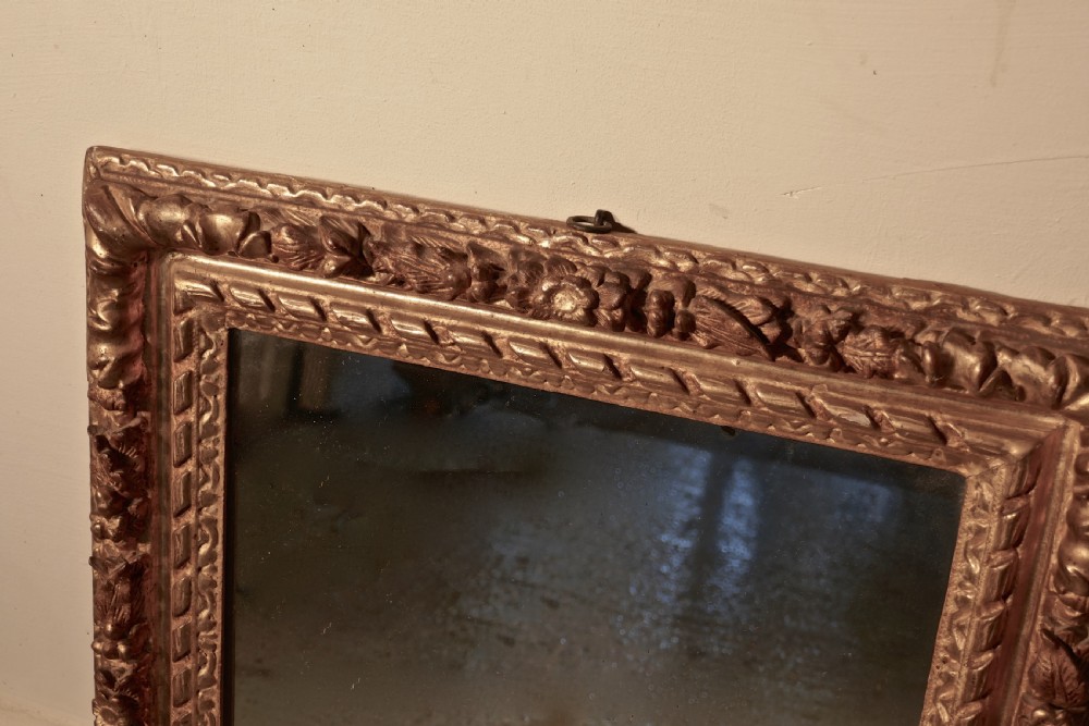 Early 19th Century Carved Wood Gilt Rococo Wall Mirror View V